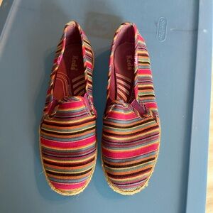 Rainbow canvas Keds!!